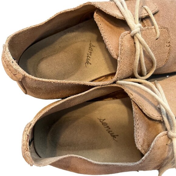 SIZE 5 Sanuk Bianca Minimalist Flat Suede Leather Sneaker Shoes - Picture 7 of 10